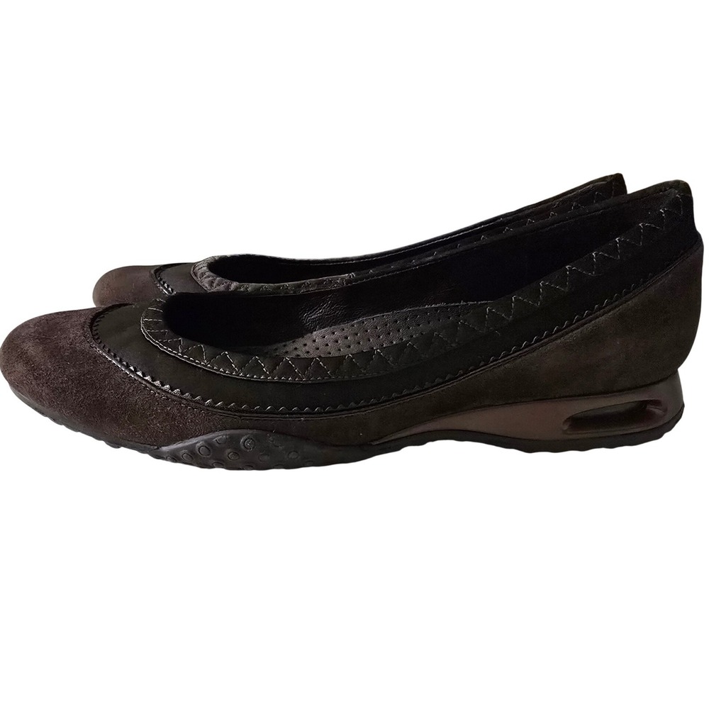 Cole Haan Air Bria Dark Brown Suede Nike Air Ballet Flats Round Toe Shoes Sz 7B - Picture 6 of 14